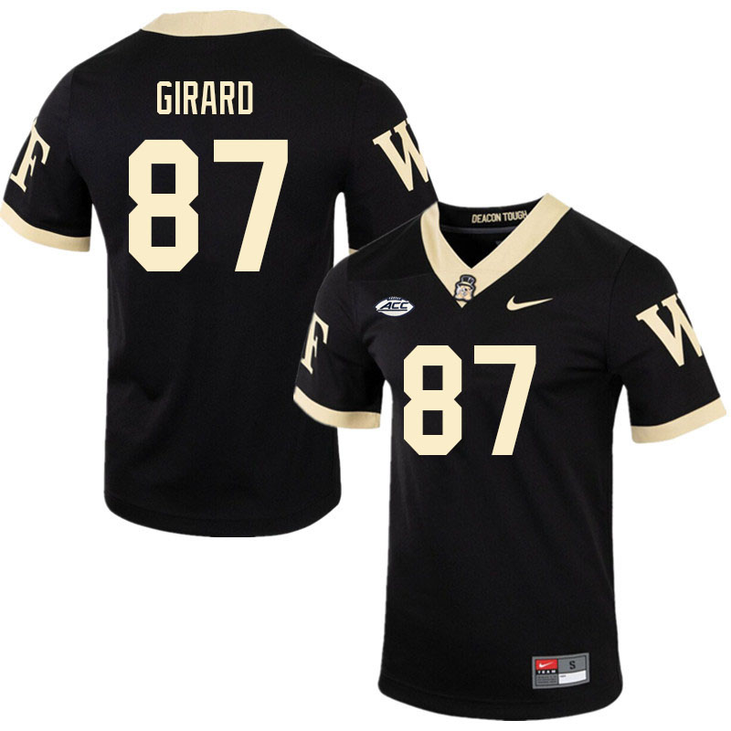Men-Youth #87 Jaydn Girard Wake Forest Demon Deacons 2023 College Football Jerseys Stitched-Black